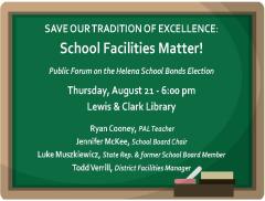 August 21 School Bonds Forum