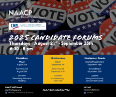 2025 Candidate Forums hosted by LWV-MC and NAACP-MFR