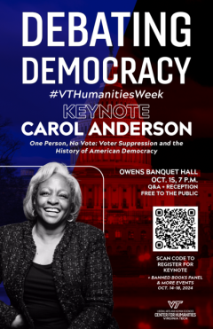 Debating Democracy, Keynote Carol Anderson, October 15, 2024