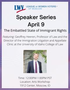 Advertisement for Speaker Series
