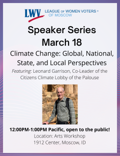 Advertisement for Speaker Series event