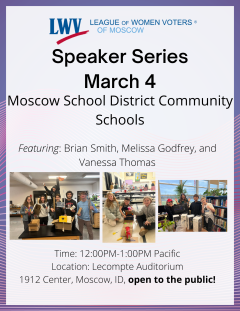 Advertisement for Speaker Series event