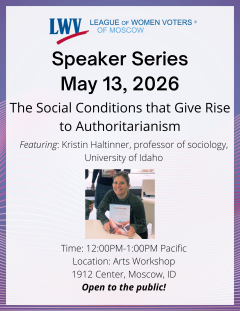 Advertisement for Speaker Series event