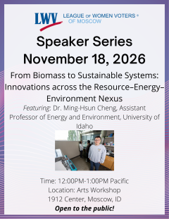 Advertisement for Speaker Series event