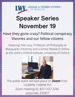 Advertisement for Speaker Series event