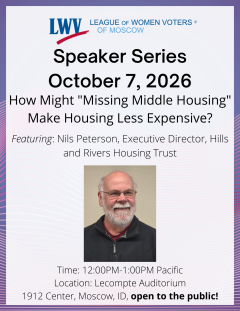 Advertisement for Speaker Series event