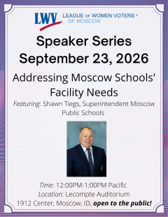 Advertisement for Speaker Series event