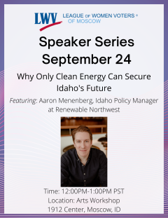 Advertisement for Speaker Series event
