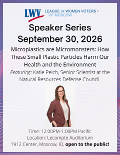 Advertisement for Speaker Series event