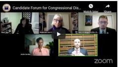 Candidate Forum for Congressional District #2 with candidates onscreen