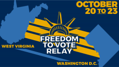 Freedom to Vote Relay from WV to DC, October 20-23