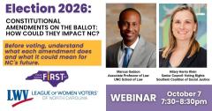 Oct. 7 Webinar Covering Three NC Constitutional Amendments