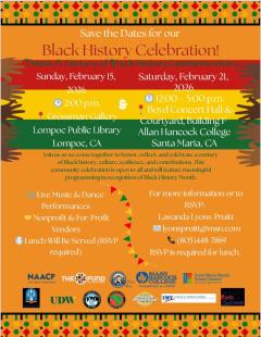 Black History 2026 Flyer English, Lompoc Santa Maria February