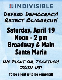 Save Our Democracy Rally Saturday 12-2, Santa Maria