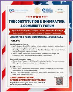 Apr 19 Santa Maria Community Forum  The Constitution & Immigration