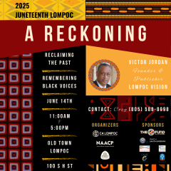 Juneteenth celebration flyer Old Town Lompoc 2025