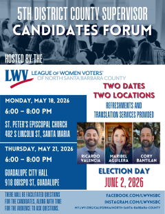flyer for SBCty 5th Dist Candidate Forum
