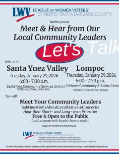 event flyer Meet local leaders-Lompoc and Santa Ynez