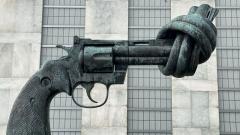 Knotted Gun Sculpture United Nations