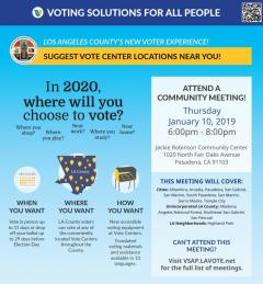 Voter Center Locations Meeting