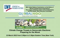 Climate Change Threats to Democratic Elections: Preparing for the Worst