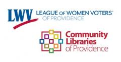 Community Libraries of Providence and LWV logos