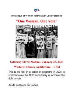 movie matinee flyer with Suffragists