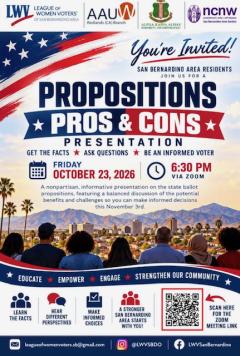 Propositions Pros and Cons for the 2026 November Election