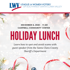 Holiday Lunch on December 6, 2026 at 1 PM