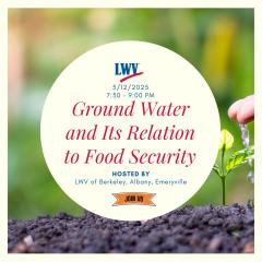 Ground Water and Its Relation to Food Security