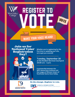 National Voter Registration Day event flyer