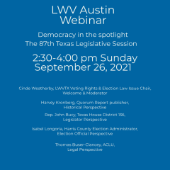 LWV Austin Fall Kick-off Event