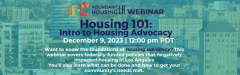 Housing 101: Intro to Housing Advocacy
