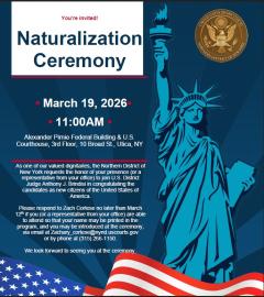 Naturalization ceremony invitation