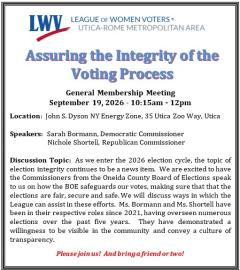 General membership meeting - BOE commissioners