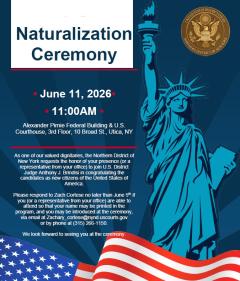 Naturalization ceremony invitation