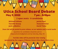 Utica school board debate