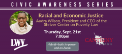 September 21 2023 Civic Awareness Series Audra Wilson Racial and Economic Justice