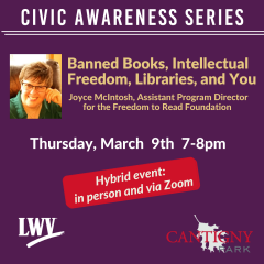 Civic Awareness: Banned Books, Intellectual Freedom, Libraries and You