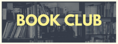 An image of a bookshelf with the words "Book Club" overwritten