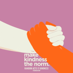 shaking hands with the quote "make kindness the norm"