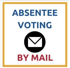 Poster of Absentee ballot by mail  