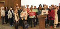 Group photo of Jan. 15 participants at LWVWmCo Mtg. 