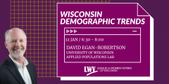 Event graphic for Wisconsin Demographic Trends