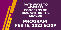 Pathways to Address Bias Within the League - Program