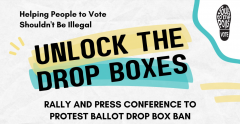 Event graphic for Unlock the dropbox protest