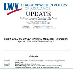 LWV LA March 2024 Update