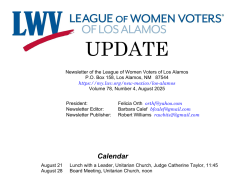 LWV LA August 2025 Update Image