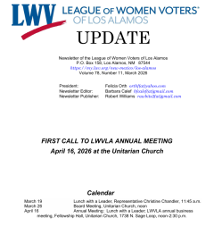 LWV LA March 2026 Update Image