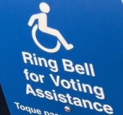 Ring bill for voting assistance sign